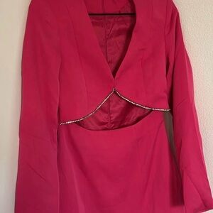 ASOS Pink Mini Dress with Rhinestone Detail